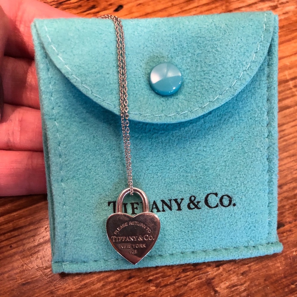 Return to Tiffany Heart Lock Necklace - Silver